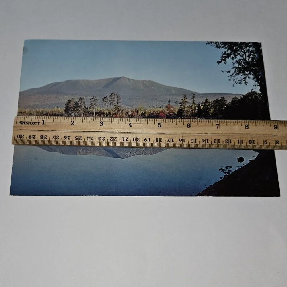 VTG Mt Katahdin From Tongue Pond Dawn Giant Postcard UNUSED Souvenir Maine 6